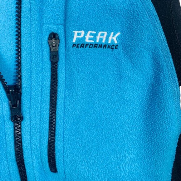 PEAK PERFORMANCE R&D Mid Waistcoat Woman's LARGE Full Zip Stretchy blue and blac - Picture 15 of 15